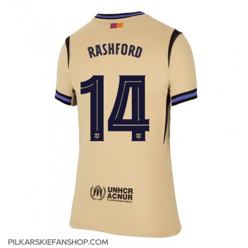 Koszulka piłkarska Barcelona Marcus Rashford #14 Strój wyjazdowy dla kobiety 2025-26 tanio Krótki Rękaw Koszulka piłkarska Barcelona Marcus Rashford #14 Strój wyjazdowy dla kobiety 2025-26 tanio Krótki Rękaw